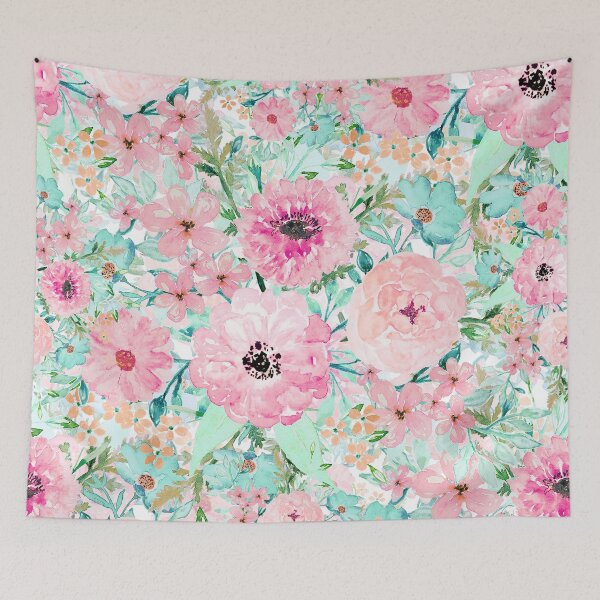 Item preview, Pink Floral watercolor Painting designed and sold by InovArtS.