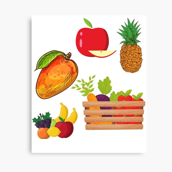 Fruits And Vegetables Canvas Prints Redbubble
