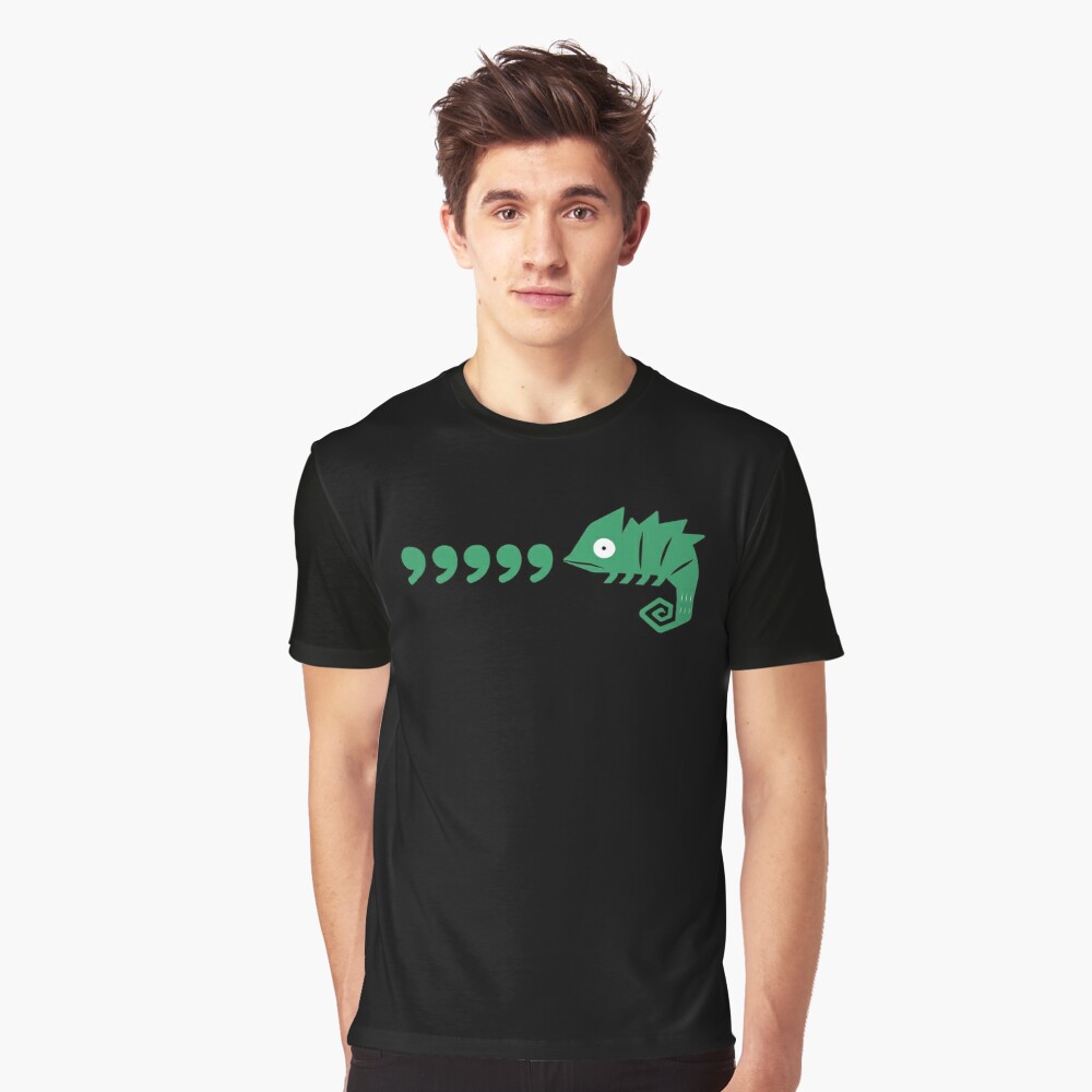 comma comma comma chameleon t shirt