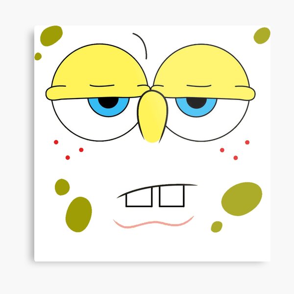 Download Spongebob Face Metal Prints Redbubble