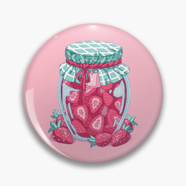 Item preview, A cute red jar with some strawberry jam  designed and sold by AnGoArt.