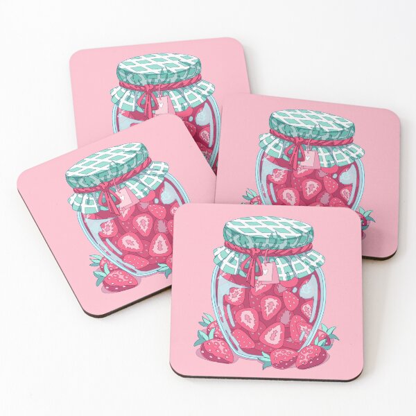 Item preview, A cute red jar with some strawberry jam  designed and sold by AnGoArt.