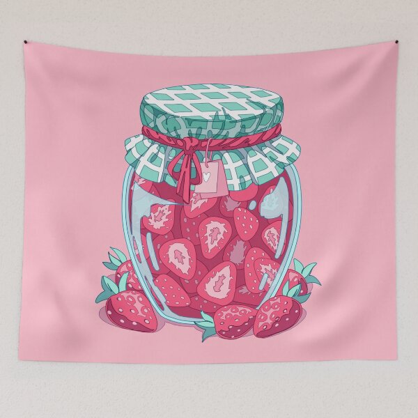 Item preview, A cute red jar with some strawberry jam  designed and sold by AnGoArt.