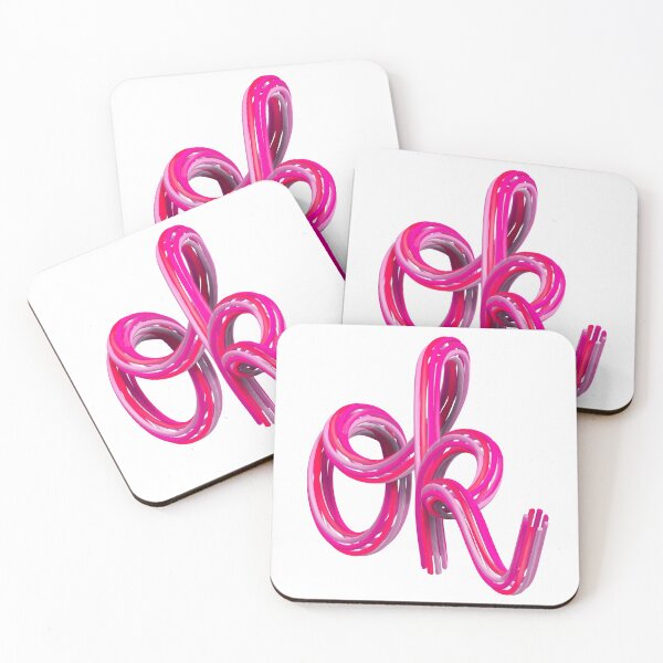 Item preview, OK 3D pink typography  designed and sold by AKart19.