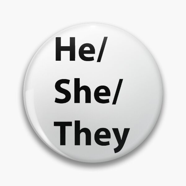 Item preview, He/She/They pronoun pins (FROGGIES) designed and sold by TYDC.