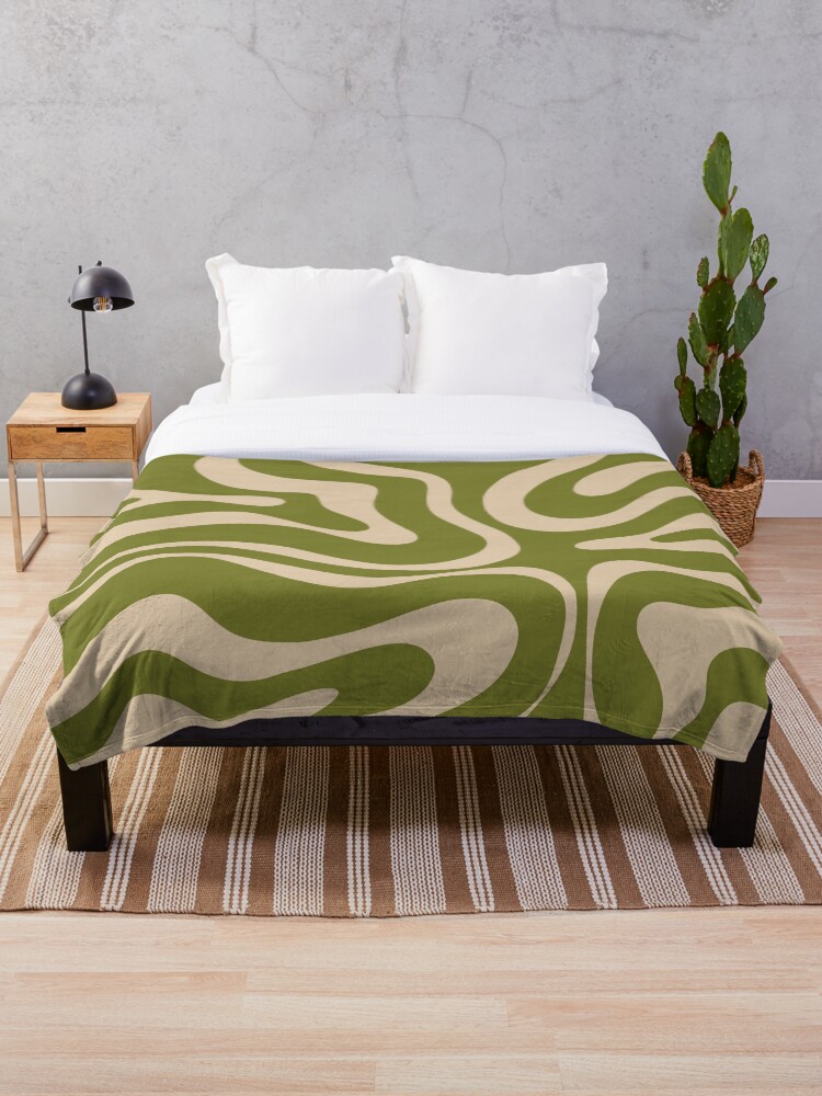 Olive green king online blanket