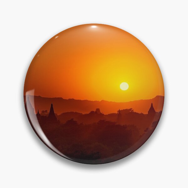 Item preview, Myanmar. Bagan. View from the top of the Temple. Red Hue Sunset. designed and sold by vadim19.