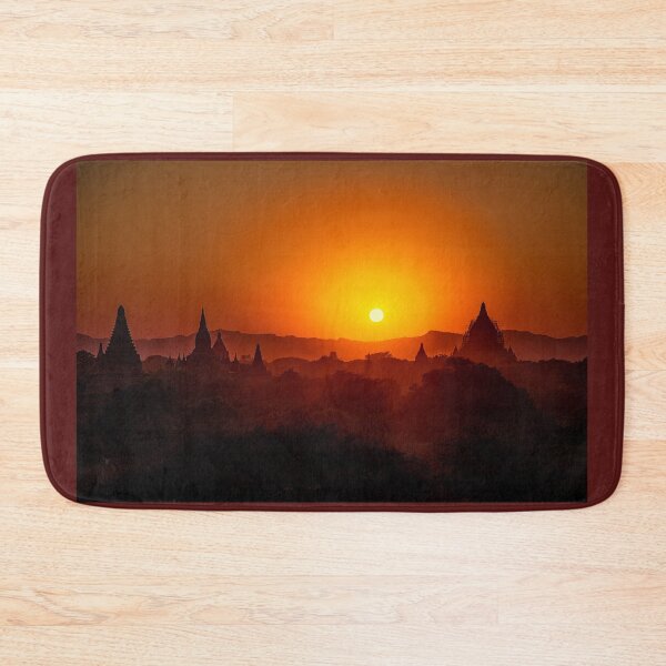 Item preview, Myanmar. Bagan. View from the top of the Temple. Red Hue Sunset. designed and sold by vadim19.