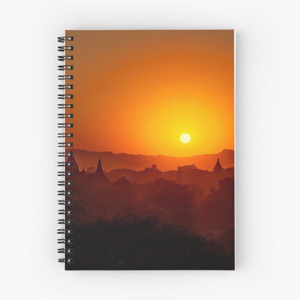 Item preview, Myanmar. Bagan. View from the top of the Temple. Red Hue Sunset. designed and sold by vadim19.