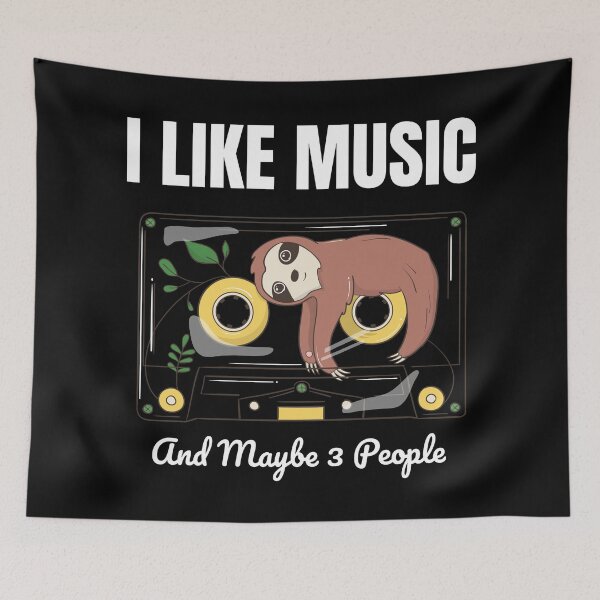 Item preview, I Like Music And Maybe 3 People Music Lovers Mixed Tape Cassette Tapes designed and sold by KLINESTORE.