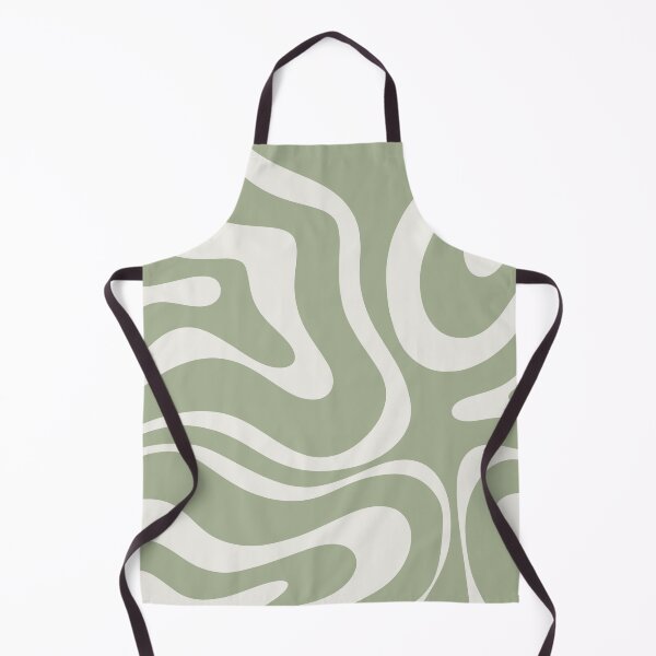 Item preview, Liquid Swirl Abstract Pattern in Sage Green and Nearly White designed and sold by kierkegaard.