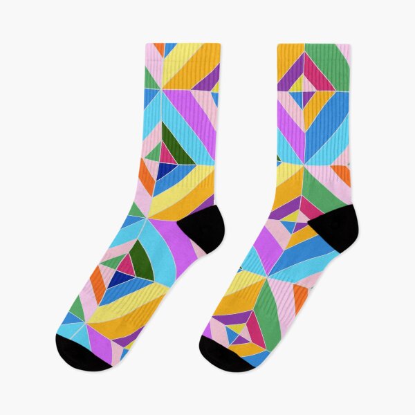 Item preview, Colourful patchwork ,quilt,geometric shapes ,boho pattern  designed and sold by MariaMarinova.