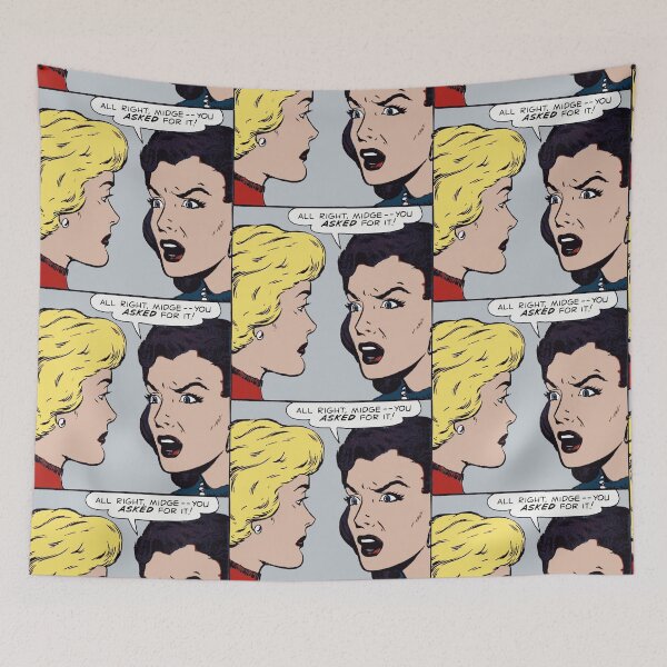Item preview, Comic Girls Arguing designed and sold by brushandframes.