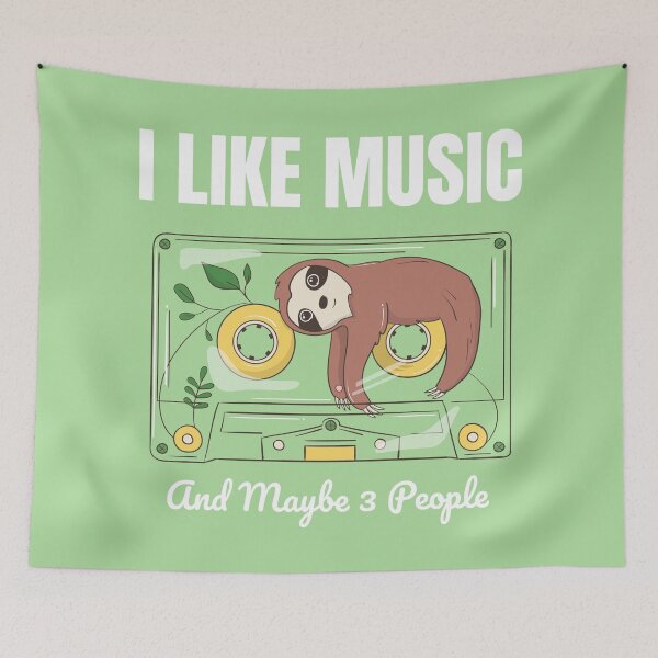 Item preview, I Like Music And Maybe 3 People Music Lovers Mixed Tape Cassette Tapes designed and sold by KLINESTORE.