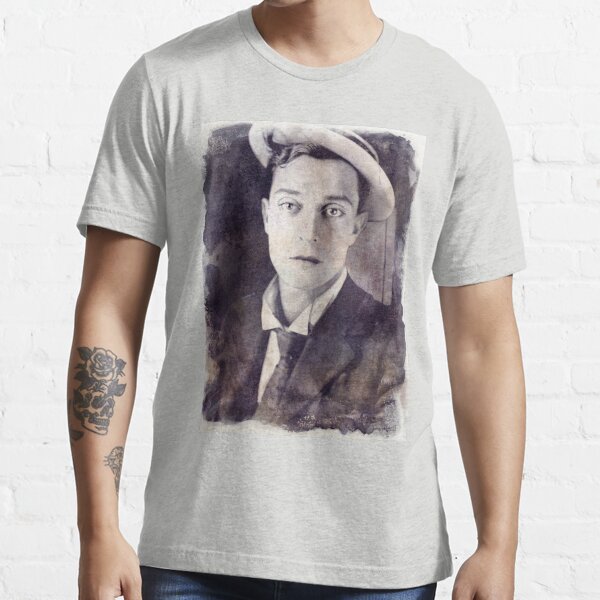 "Buster Keaton Watercolor Vintage D14" Tshirt for Sale by
