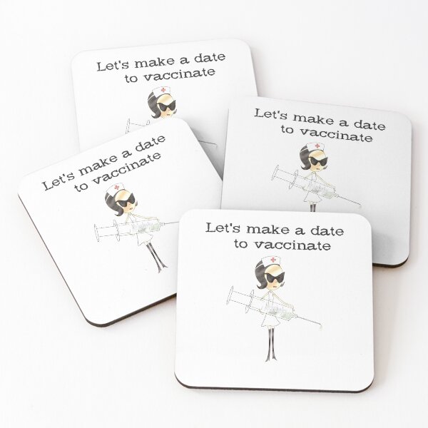 Item preview, Let's Make A Date To Vaccinate. Nurse Humor designed and sold by luvmhykdesigns.