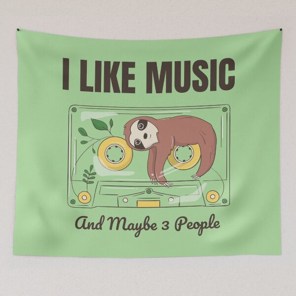 Item preview, I Like Music And Maybe 3 People Music Lovers Mixed Tape Cassette Tapes designed and sold by KLINESTORE.