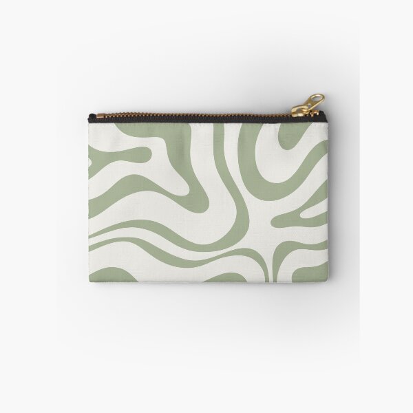 Item preview, Modern Liquid Swirl Abstract Pattern in Sage Green Tones designed and sold by kierkegaard.