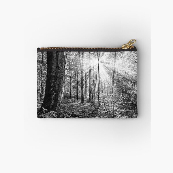 Item preview, Sun Shining Through Trees in Monochrome designed and sold by CoolHippoQuotes.