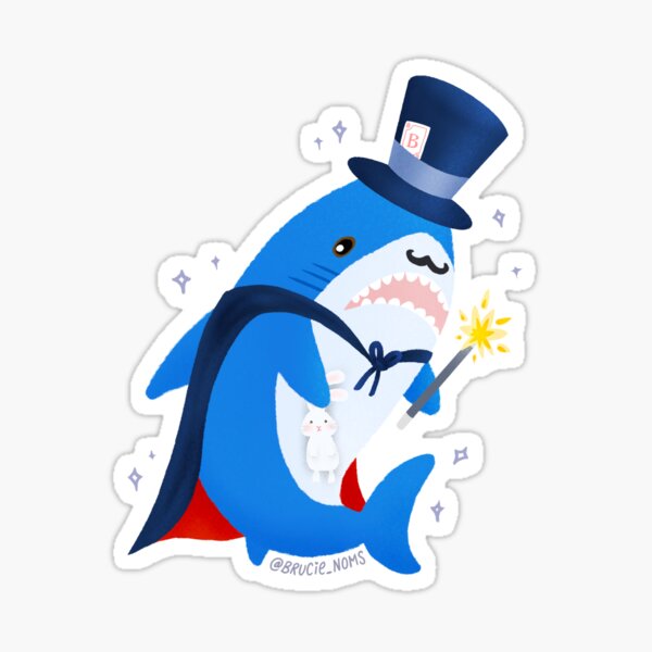 Item preview, Blahaj/shark magician designed and sold by BrucieNoms.