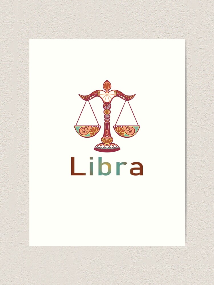 Libra Zodiac Sign Justice Art Print