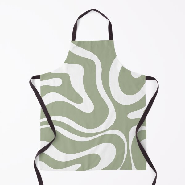 Item preview, Liquid Swirl Abstract Pattern in Sage Green and White designed and sold by kierkegaard.