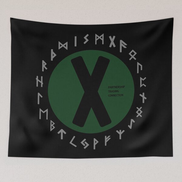 Item preview, Green Gebo Futhark Rune Symbols designed and sold by Depic Spirit.