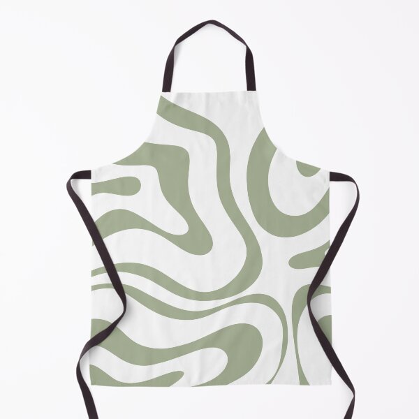 Item preview, Liquid Swirl Abstract Pattern in White and Sage Green designed and sold by kierkegaard.