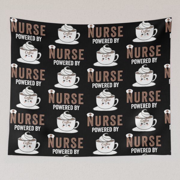 Item preview, NURSE POWERED BY COFFEE designed and sold by Hussain Shirts.