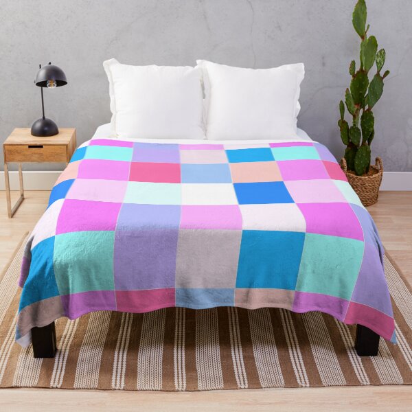 Item preview, Colourful patchwork ,quilt,geometric shapes ,boho pattern  designed and sold by MariaMarinova.