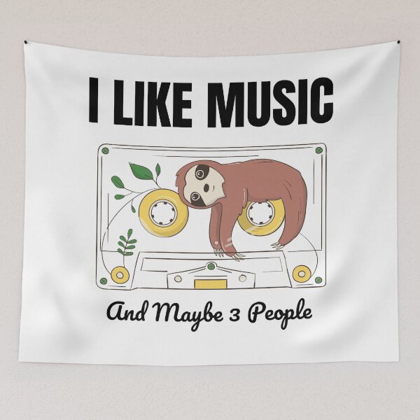 Item preview, I Like Music And Maybe 3 People Music Lovers Mixed Tape Cassette Tapes designed and sold by KLINESTORE.