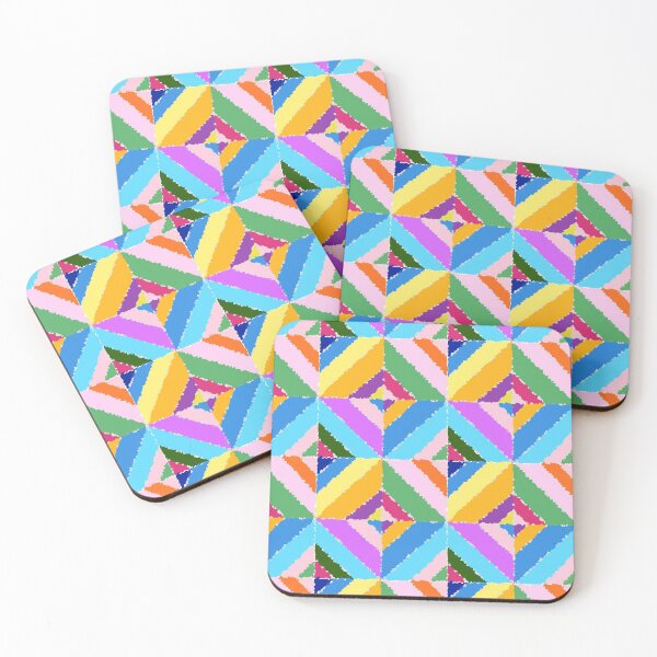 Item preview, Colourful patchwork ,quilt,geometric shapes ,boho pattern  designed and sold by MariaMarinova.