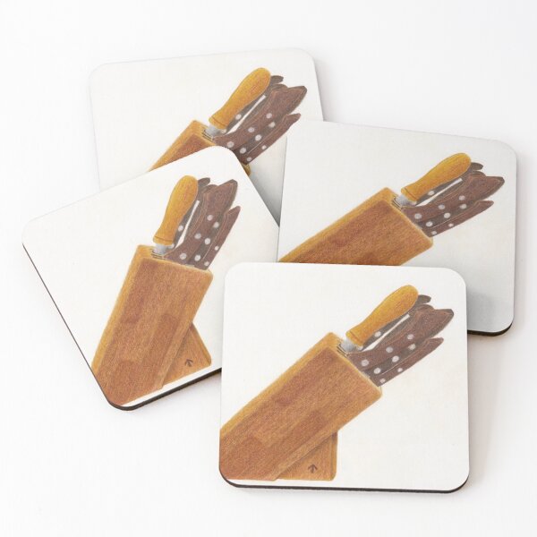 Item preview, Wooden Knife Block with Knives and Steel designed and sold by The Elderberry Blossom.