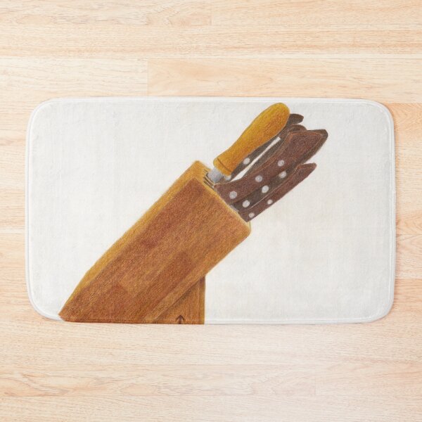 Item preview, Wooden Knife Block with Knives and Steel designed and sold by The Elderberry Blossom.