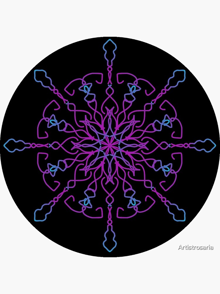 Purple Snowflake Sticker