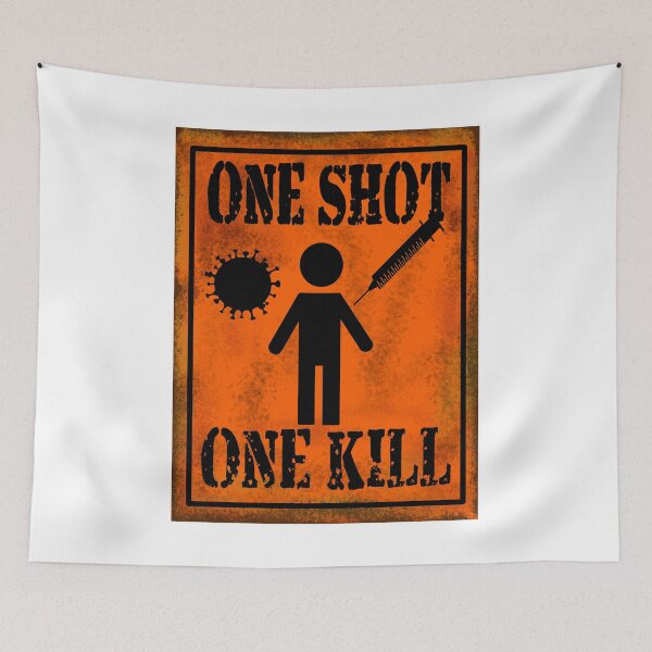Item preview, One shot one kill, vaccine, virus,  designed and sold by ronnieyoung.
