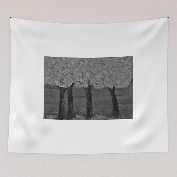 Item preview, Blooming trees in black and white designed and sold by AliceWolfgang.