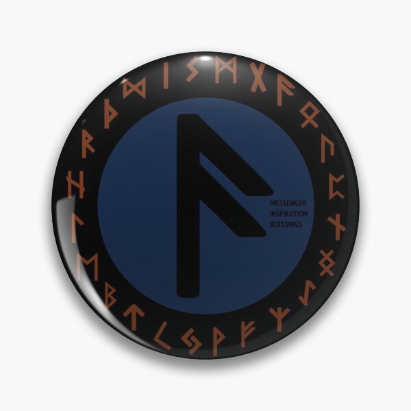 Item preview, Blue Ansuz Futhark Rune Symbol designed and sold by Depic Spirit.