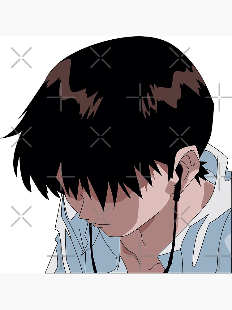 Sad Shinji Evangelion Poster For Sale By Migi Desu Redbubble