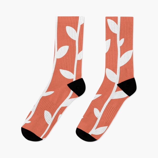 Item preview, Orange Leaves Floral Modern Contemporary Pattern designed and sold by bubblyshades.
