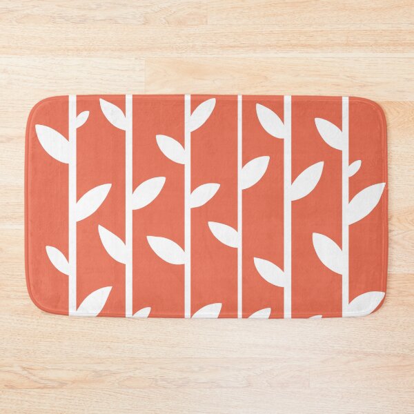 Item preview, Orange Leaves Floral Modern Contemporary Pattern designed and sold by bubblyshades.
