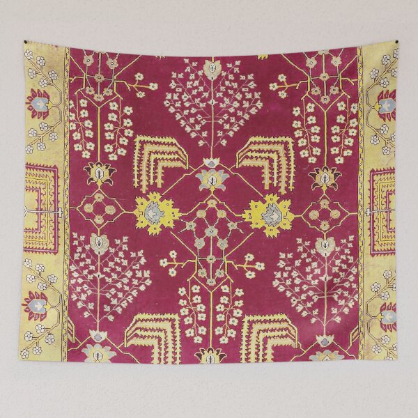 Item preview, Irish Antique Floral Rug Print designed and sold by Vicky Brago-Mitchell®.