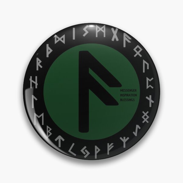 Artikelvorschau, Grünes Ansuz Futhark Runensymbol entworfen und verkauft von Depic Spirit.