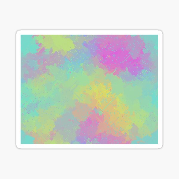 Pastel Pixel Clouds Sticker