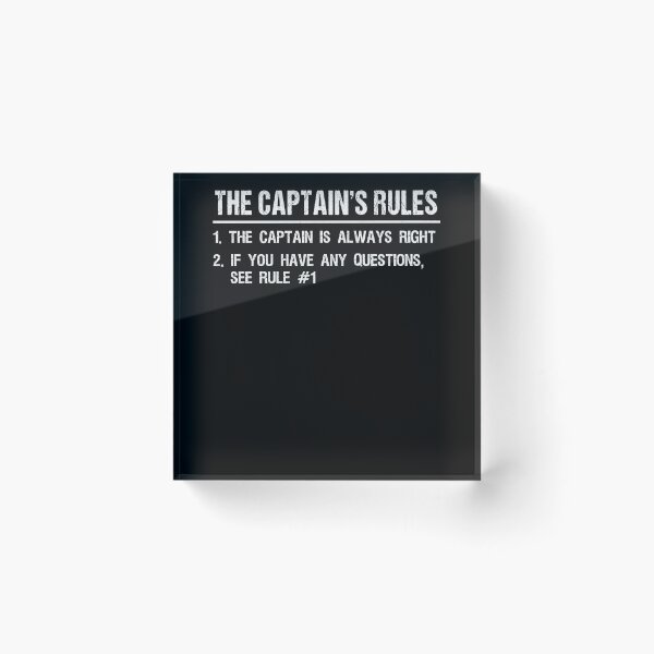 Item preview, The Captain's Rules is Always Right Funny Boater  designed and sold by woodesigner.