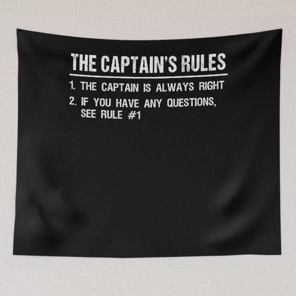 Item preview, The Captain's Rules is Always Right Funny Boater  designed and sold by woodesigner.