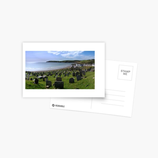 Aberdaron Churchyard Postcard