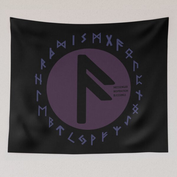 Aperçu de l'œuvre Symbole Rune Ansuz Futhark Violet créée et vendue par Depic Spirit.