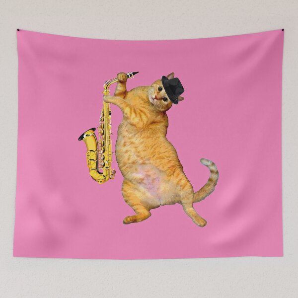 Item preview, Hep Cat with Saxophone - In the Pink designed and sold by RawSunArt.