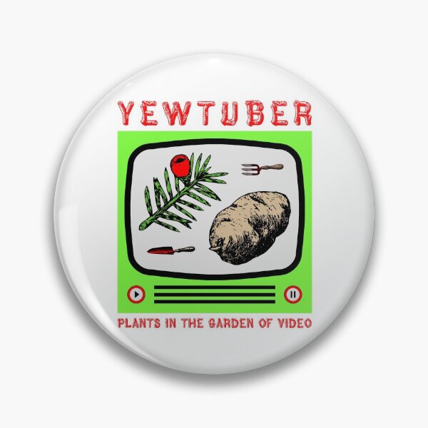 Item preview, Yewtuber (Plants in the Garden of Video) - YouTuber Content Creator Gardening Pun designed and sold by TimespunThreads.